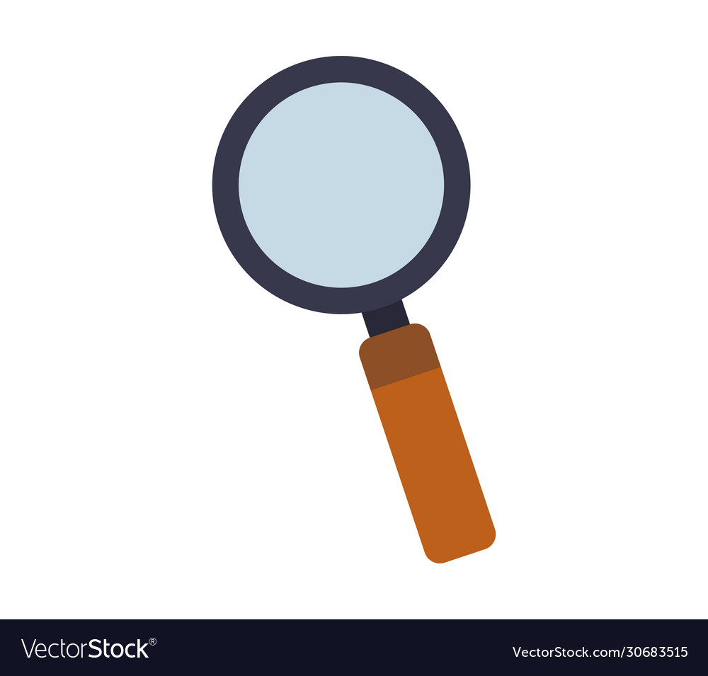 Magnifying glass icon in on white background