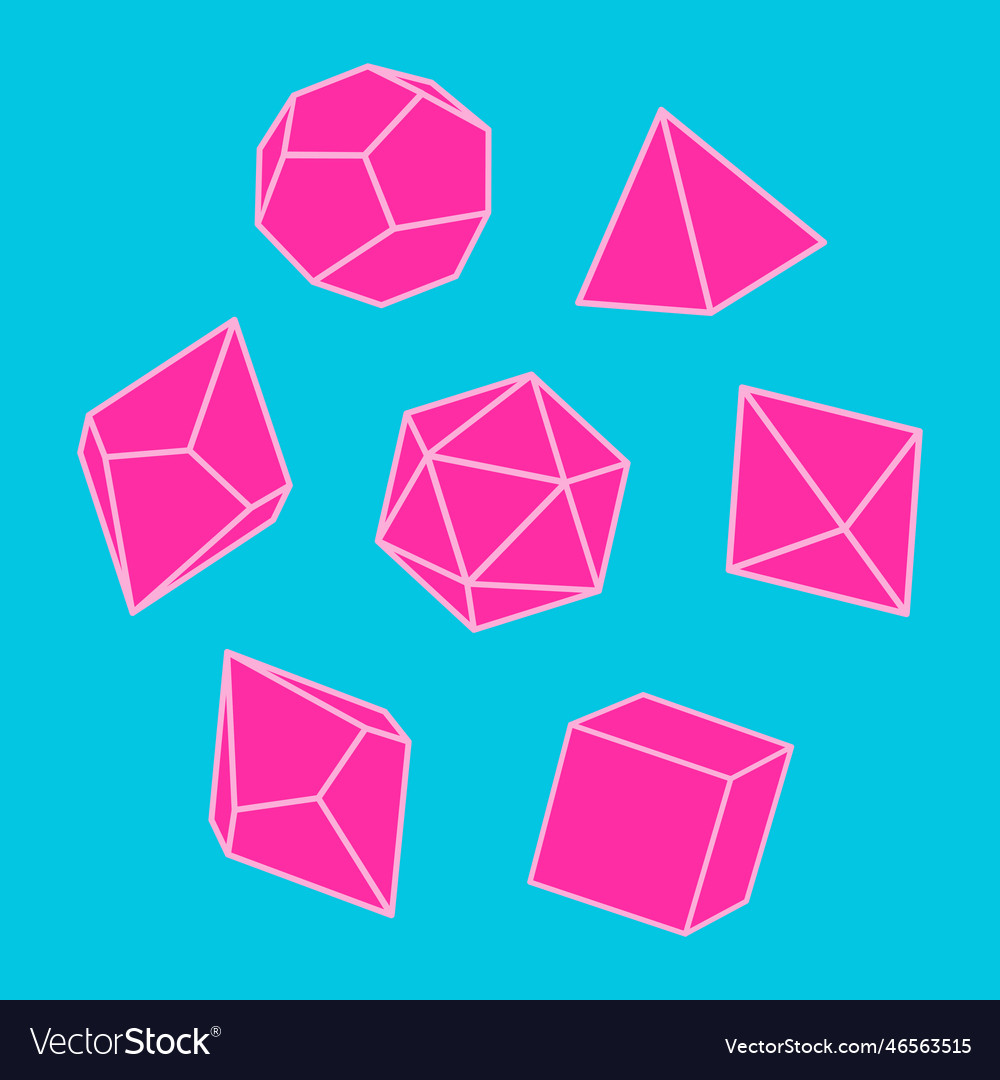Pink color dice for role Royalty Free Vector Image