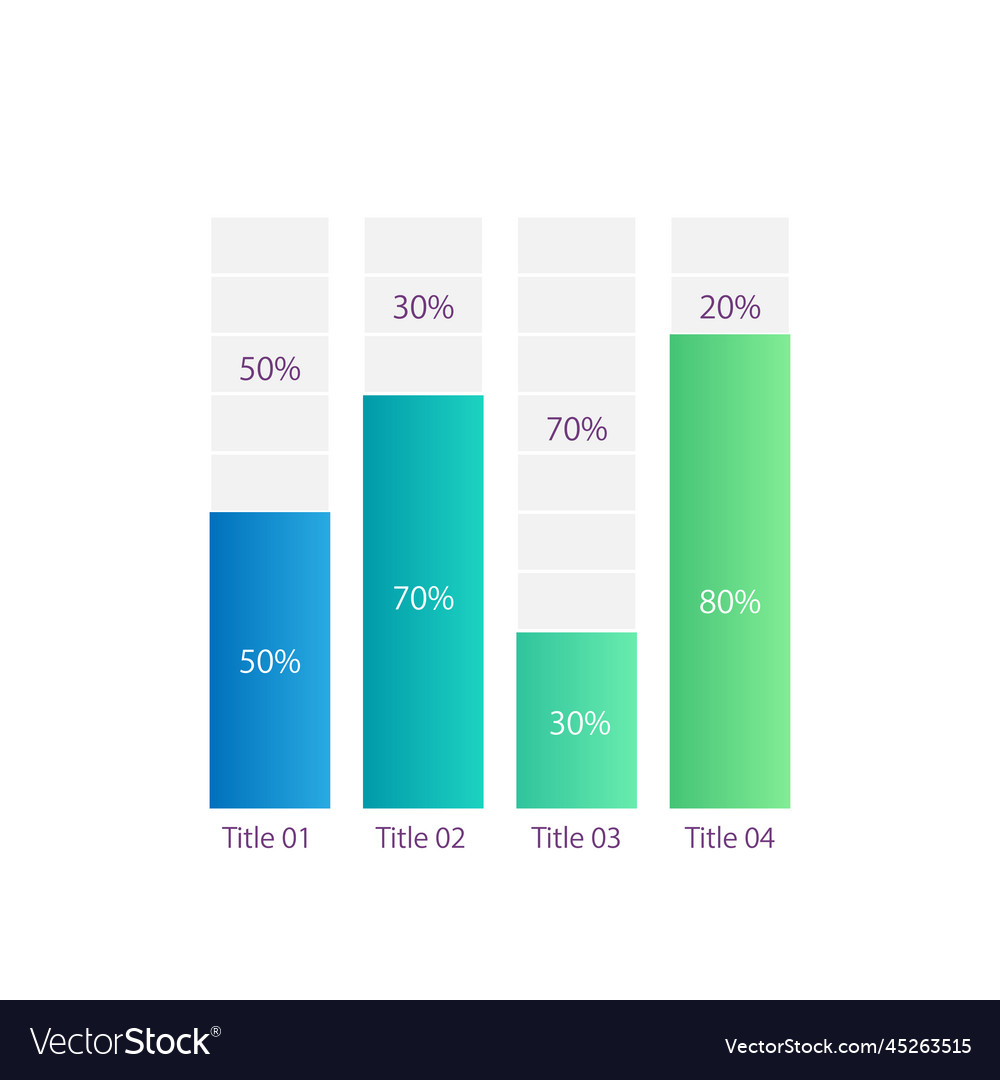Stacked column infographic chart design template Vector Image