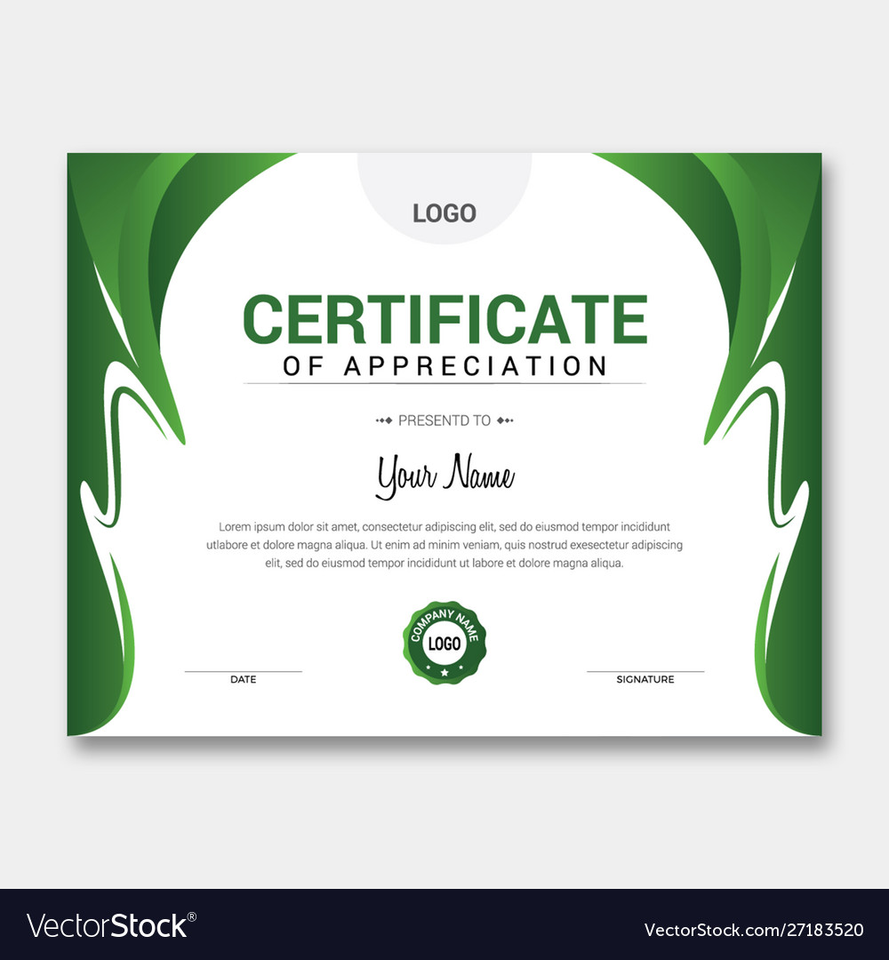 Certificate Template Royalty Free Vector Image