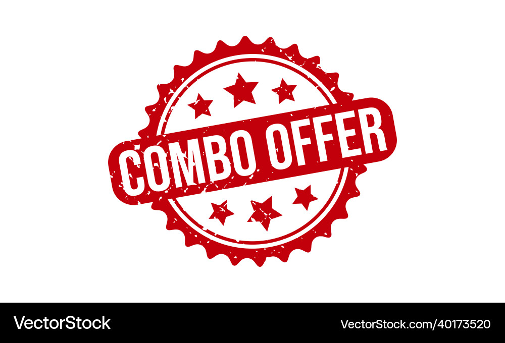 Combo offer rubber stamp grunge Royalty Free Vector Image