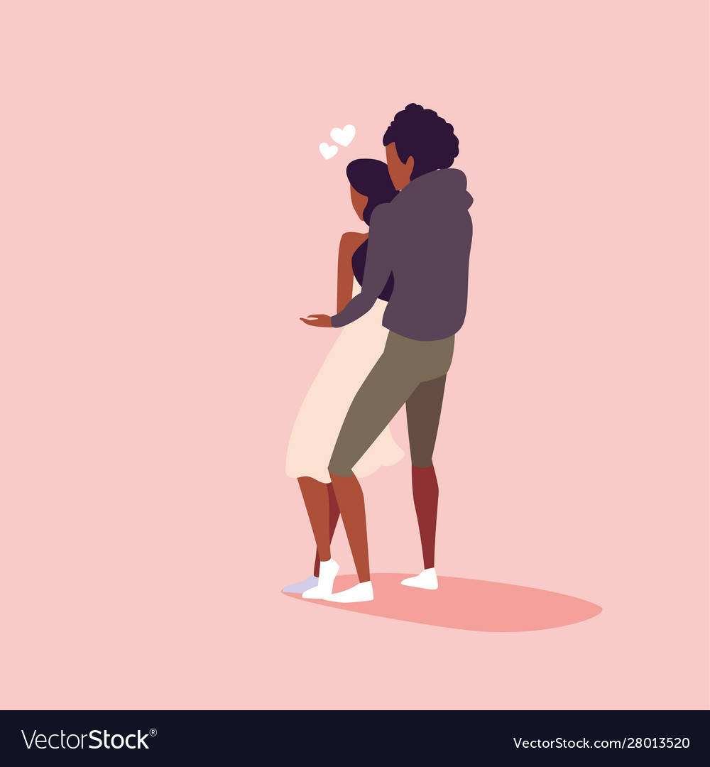 Couple People In Love Man And Woman Embracing Vector Image 3927