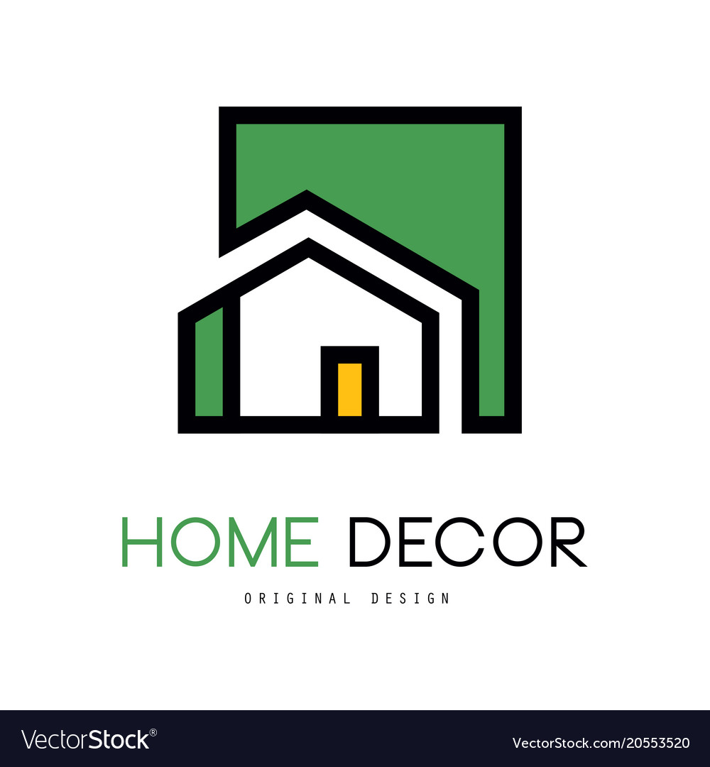 Geometric Logo With Abstract Building Royalty Free Vector
