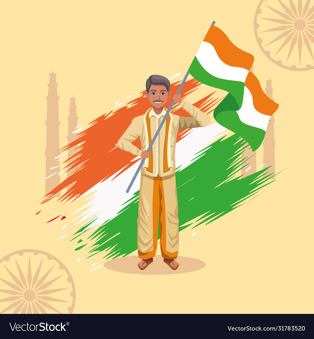 India happy independence day celebration card Vector Image