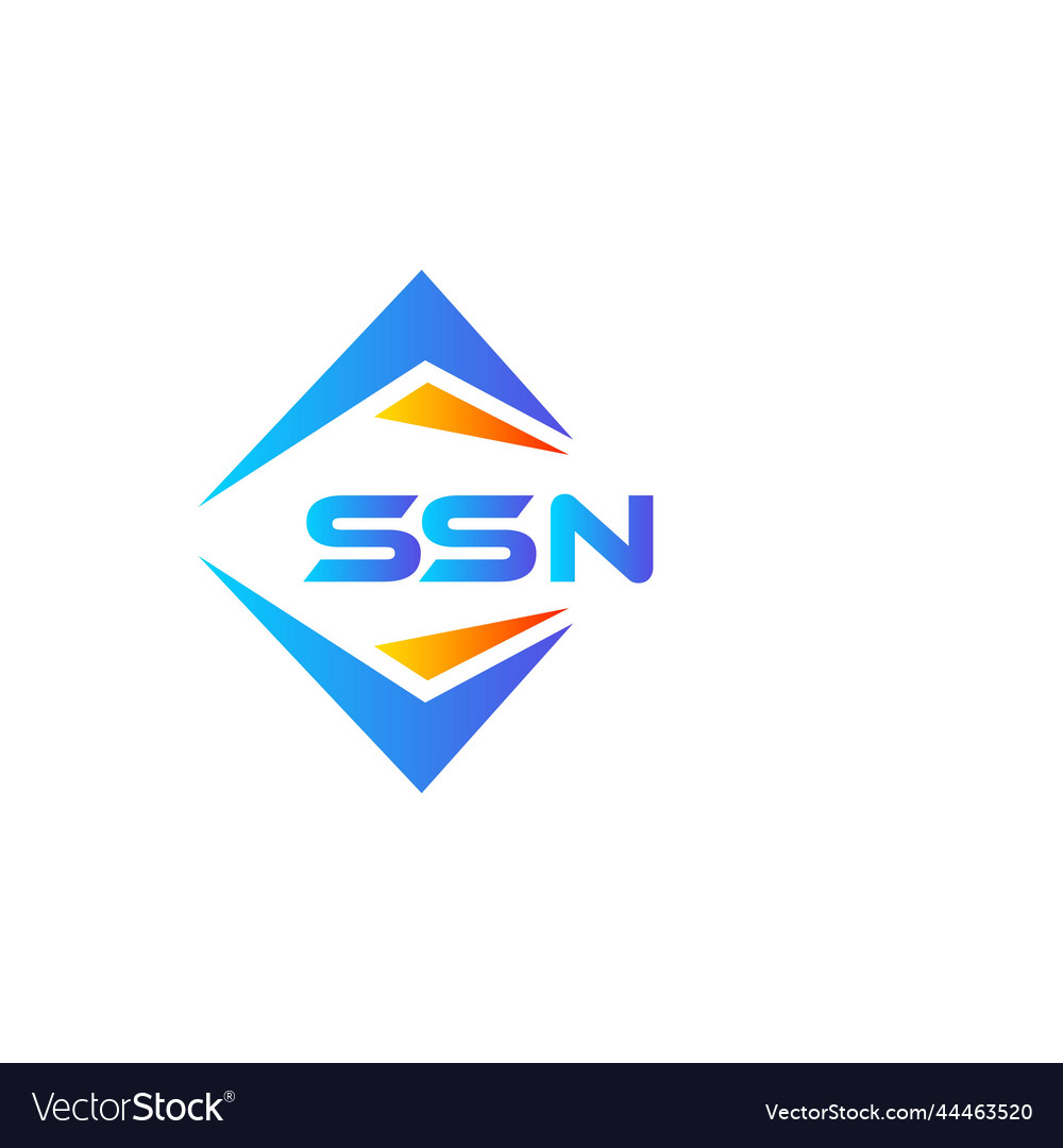 Ssn abstract technology logo design on white Vector Image