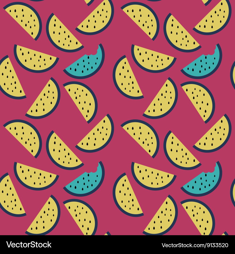 Watermelon seamless pattern background Royalty Free Vector