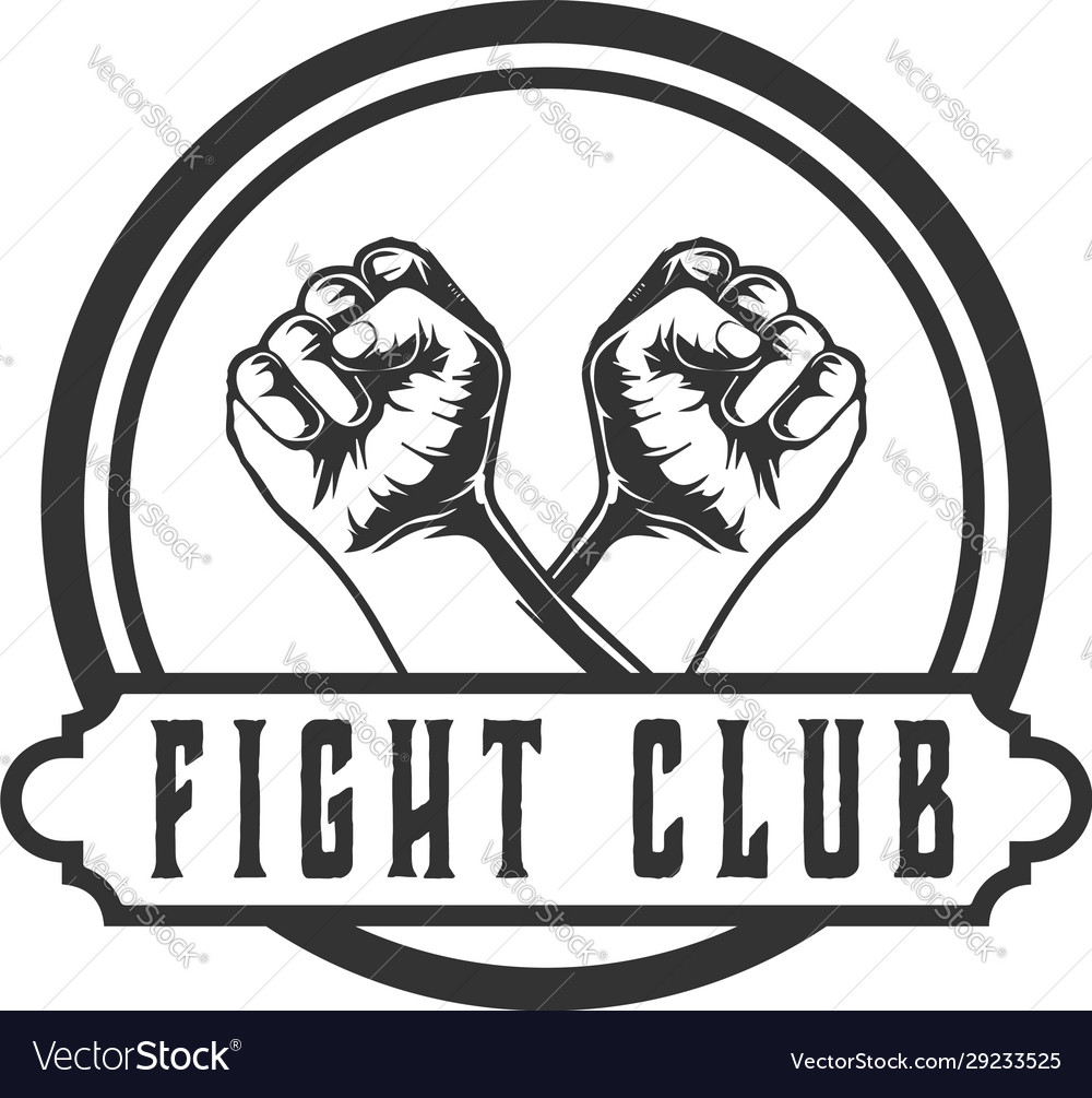 Crossed hands design logos for fighting cl Vector Image