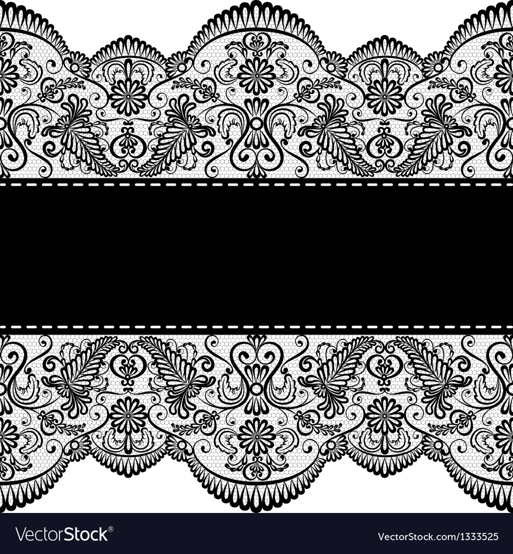 Black rose lace Royalty Free Vector Image - VectorStock