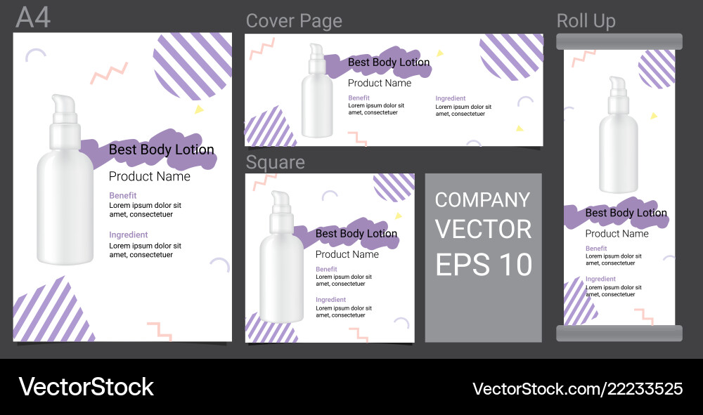 Product Description Advertising Template Banner Vector Image