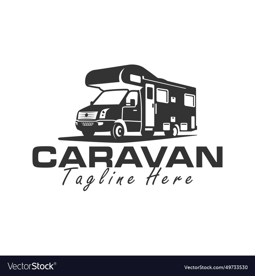 Caravan or mobile home logo Royalty Free Vector Image