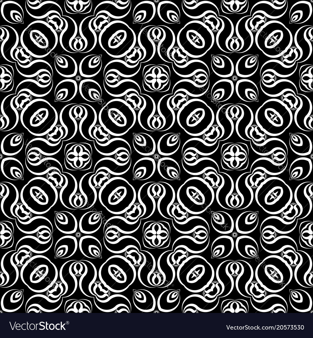 Design Seamless Monochrome Waving Pattern Vector Image