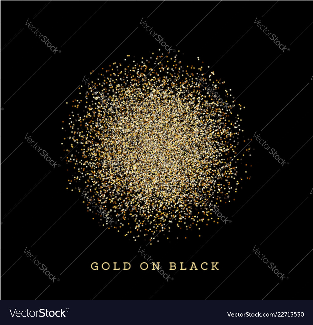 Golden particles background vector image Golden particles background