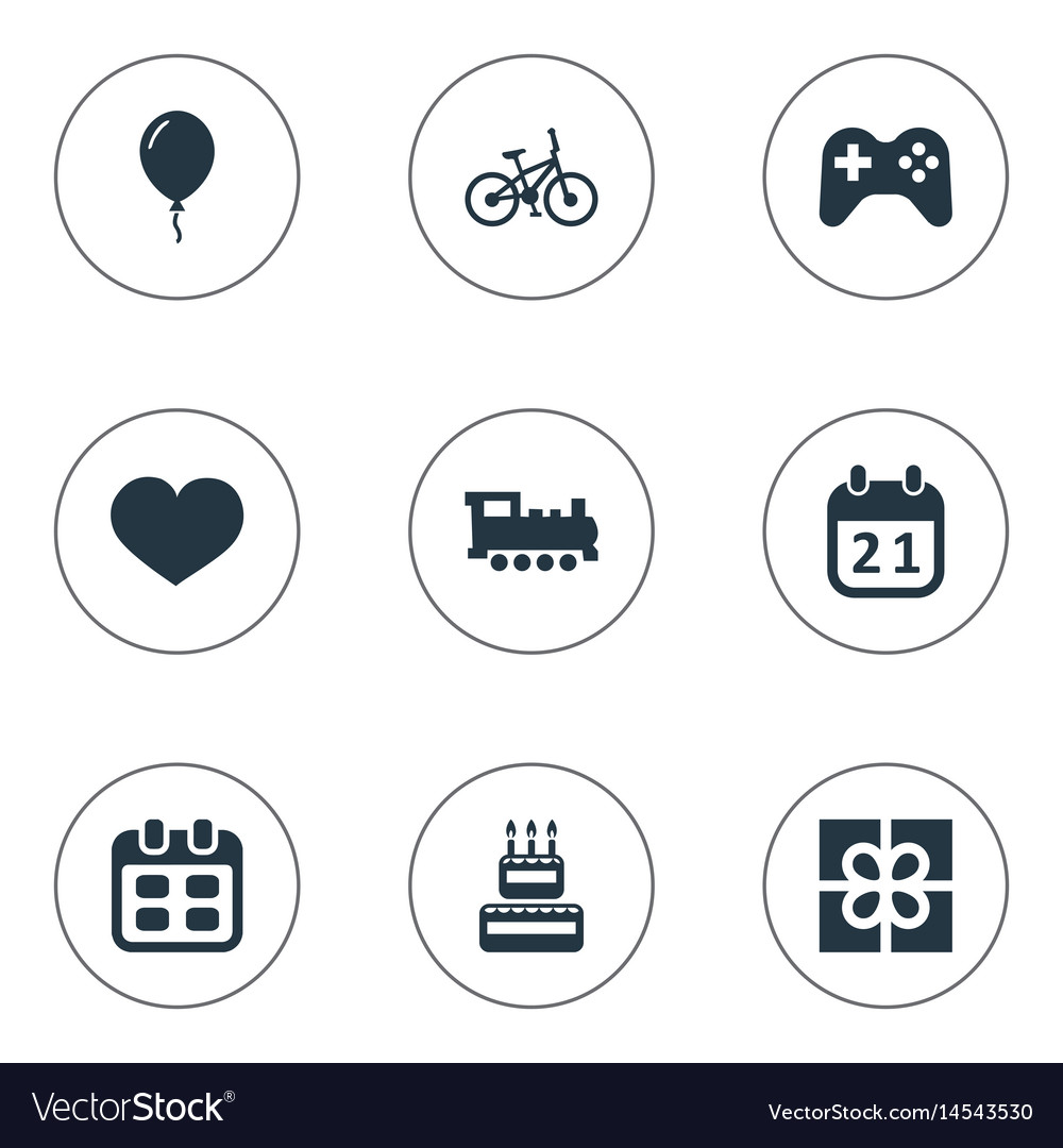 Set of simple holiday icons