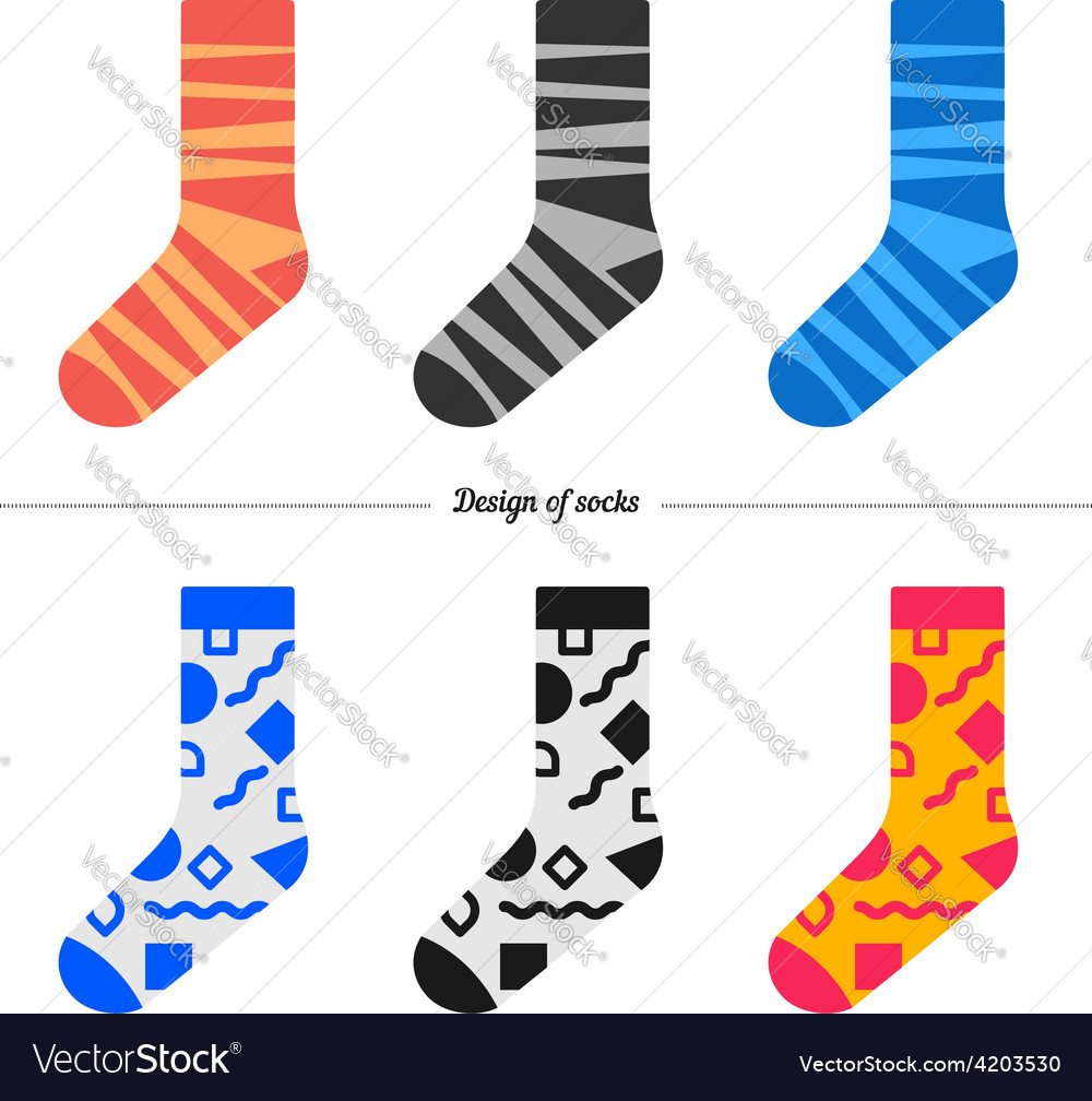 Set of socks with original hipster design