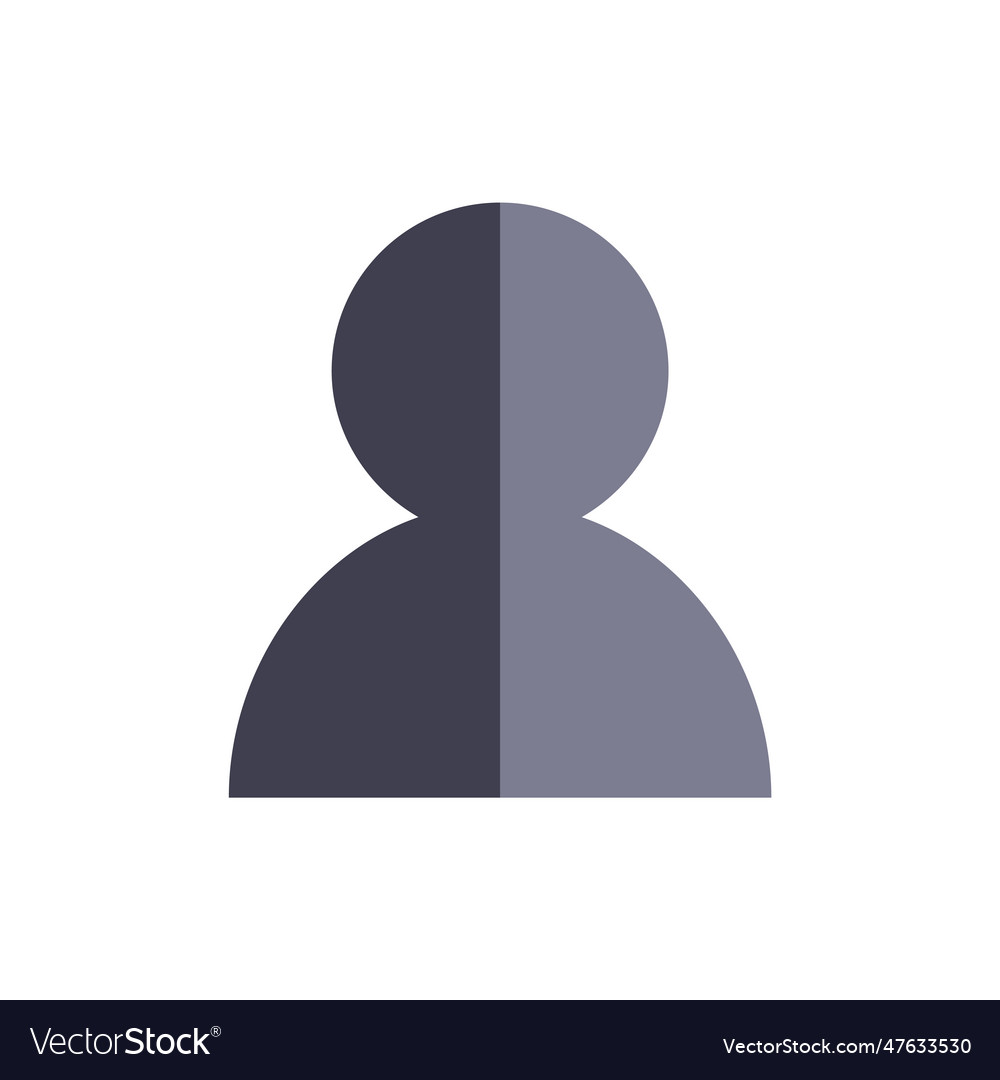 User profile avatar icon isolated Royalty Free Vector Image