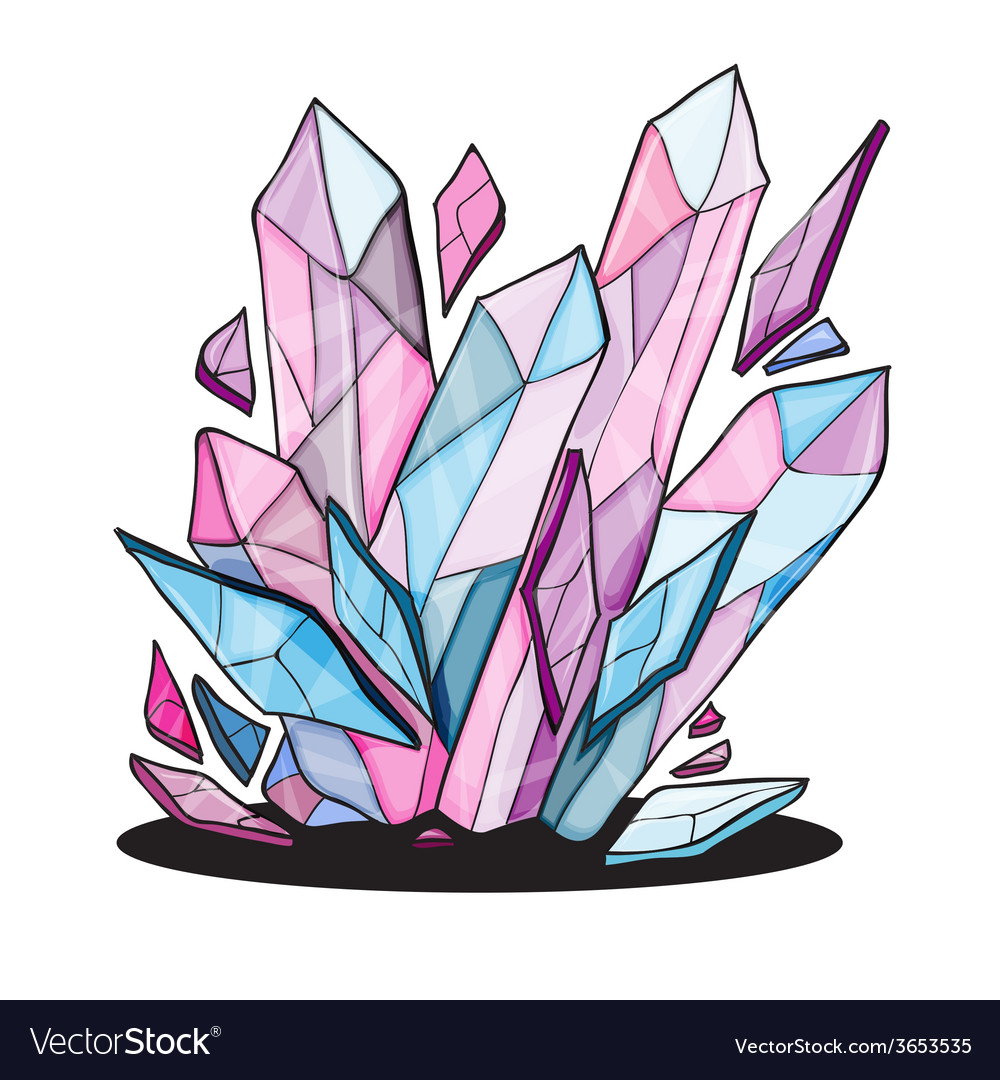 Beautiful crystal stones for design Royalty Free Vector