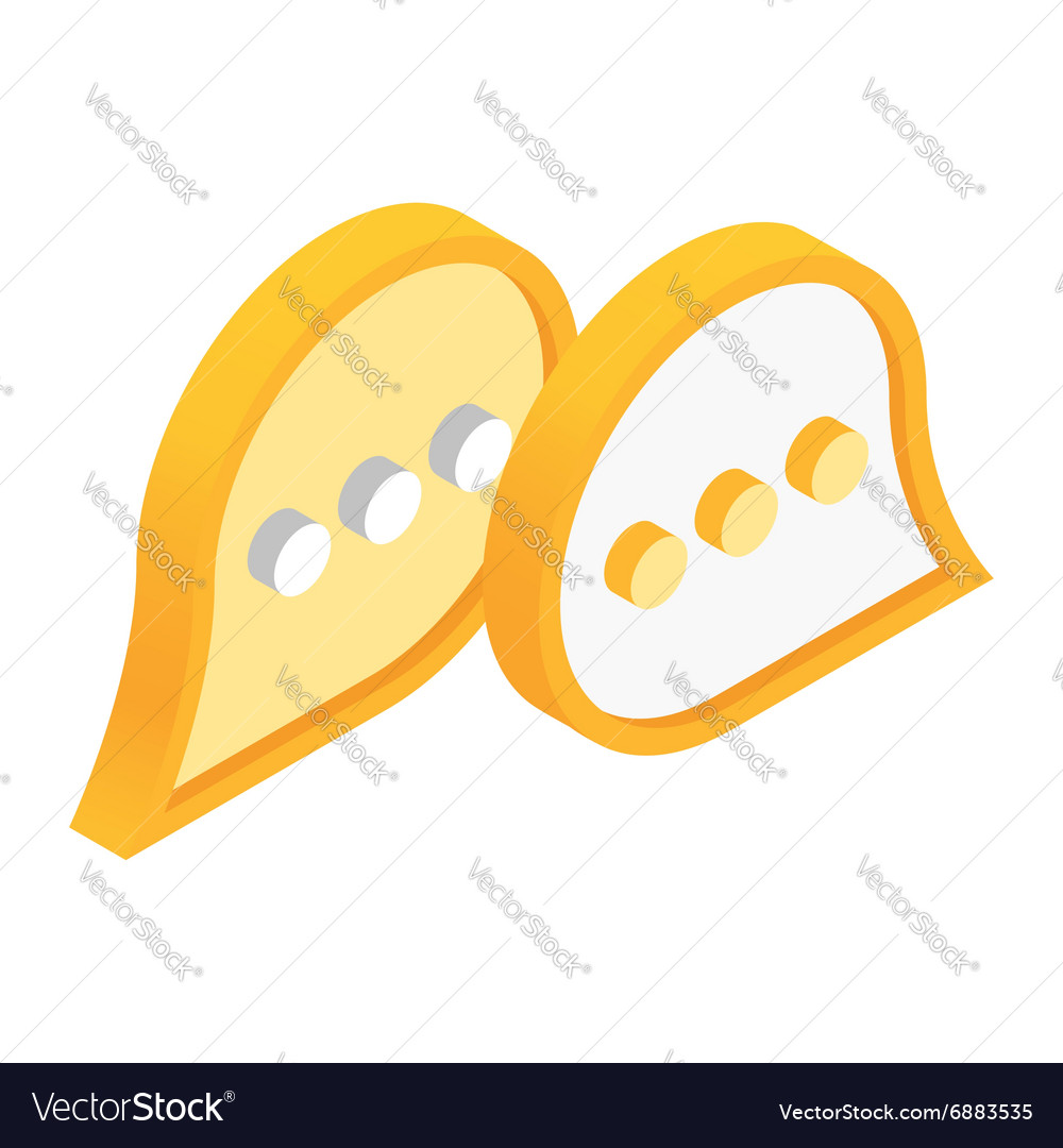 Chat Isometric 3d Icon Royalty Free Vector Image