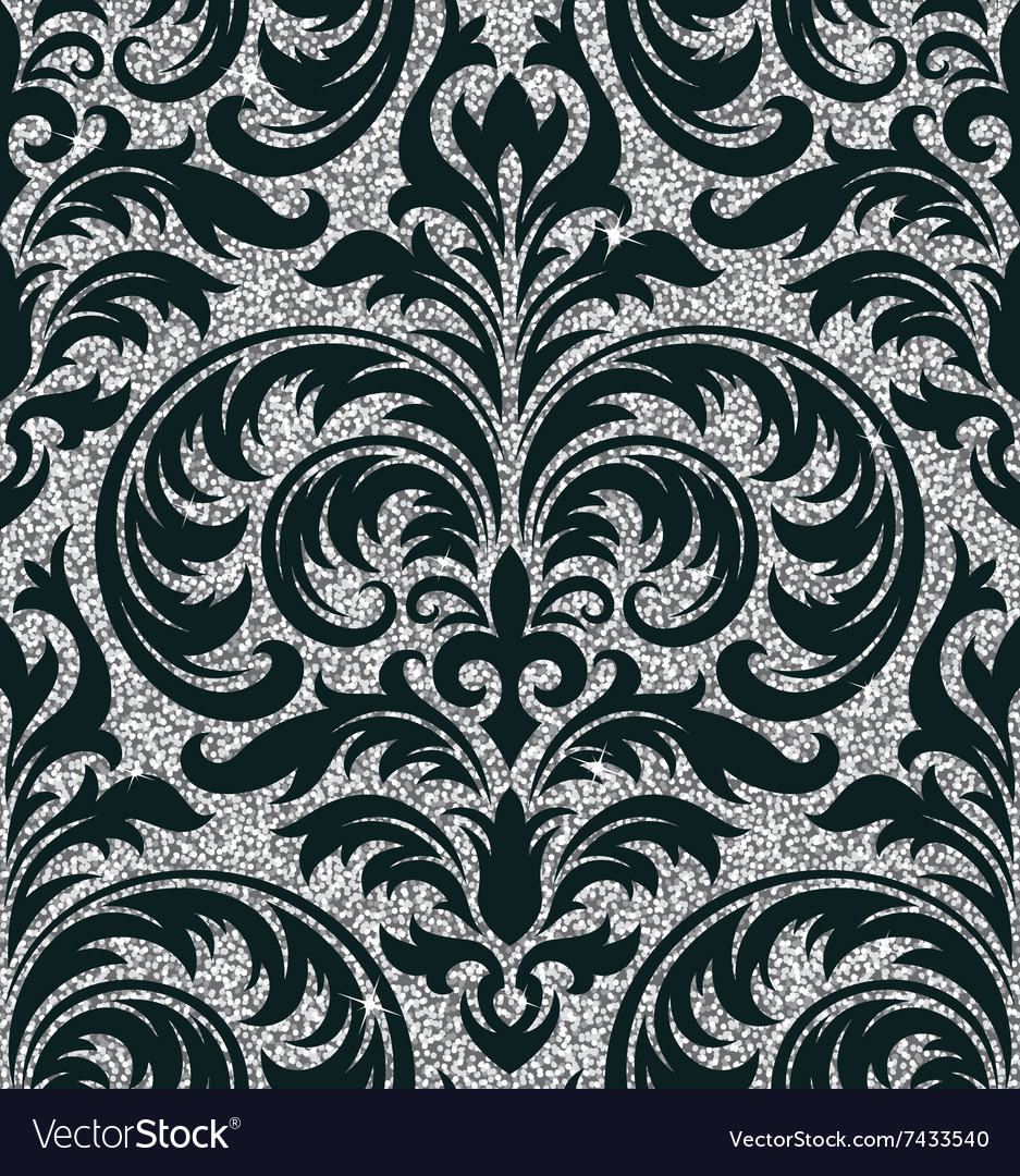 Floral silver wallpaper