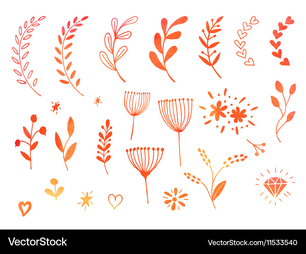 Hand drawn doodle design elements Royalty Free Vector Image