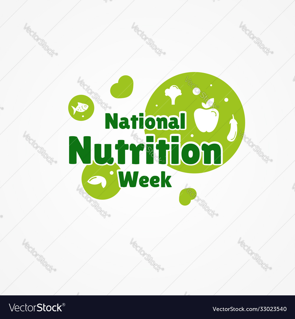 National nutrition week design for celebrate Vector Image