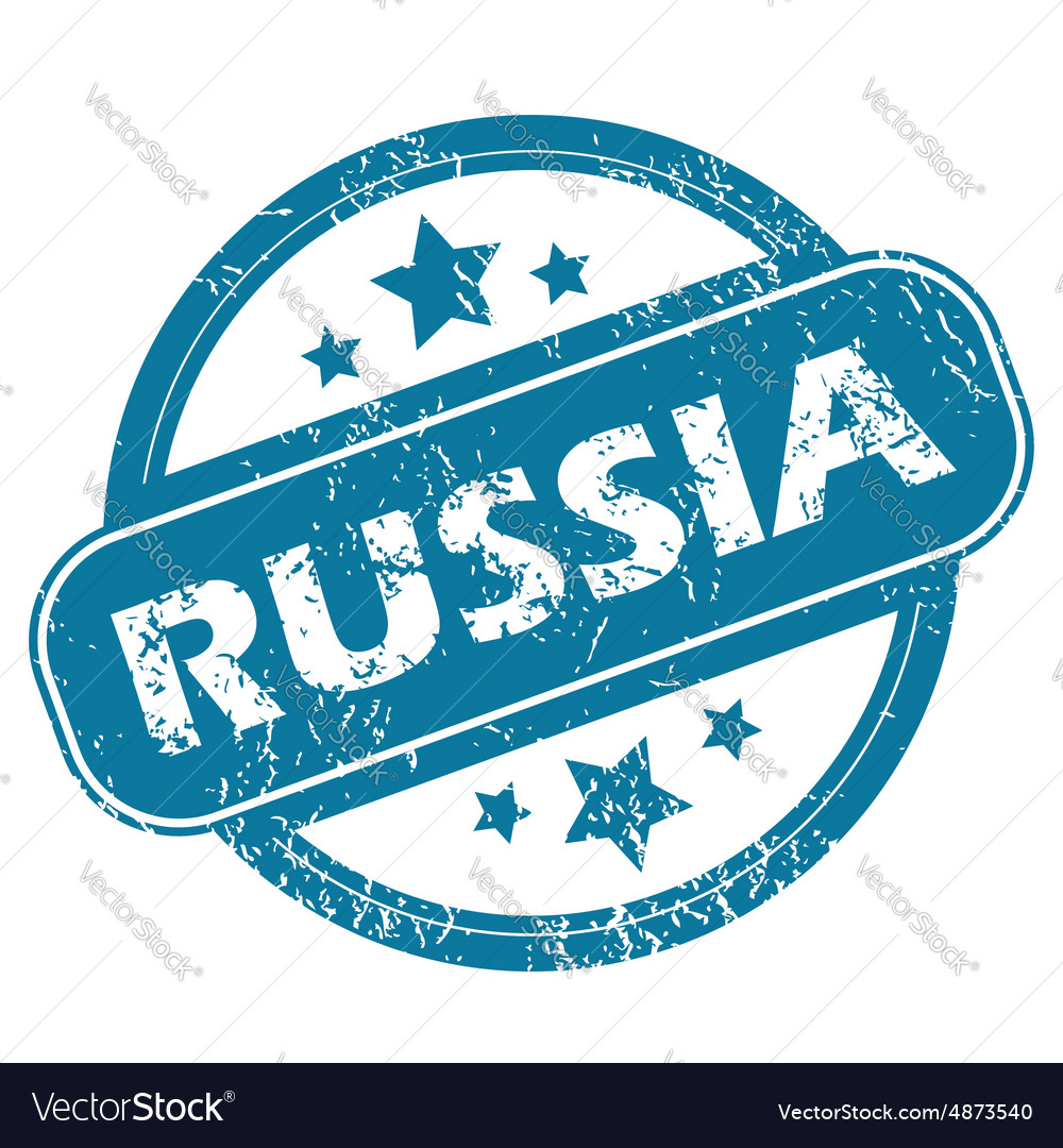 Russia Round Stamp Royalty Free Vector Image - Vectorstock