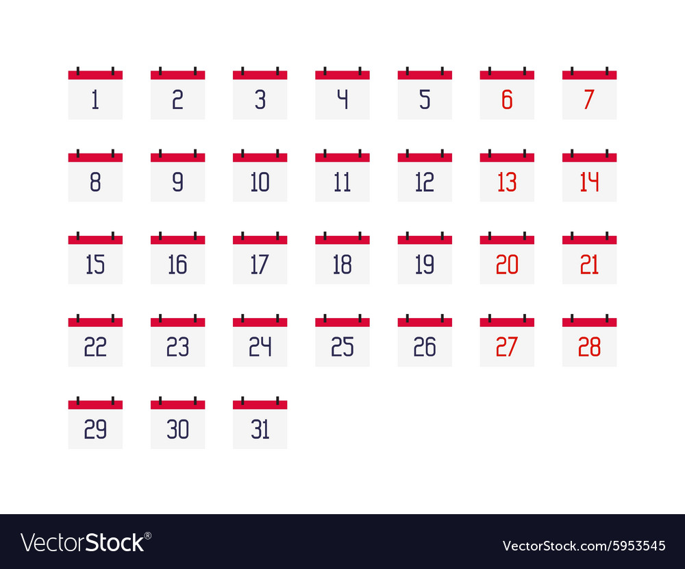 Calendar Royalty Free Vector Image - VectorStock