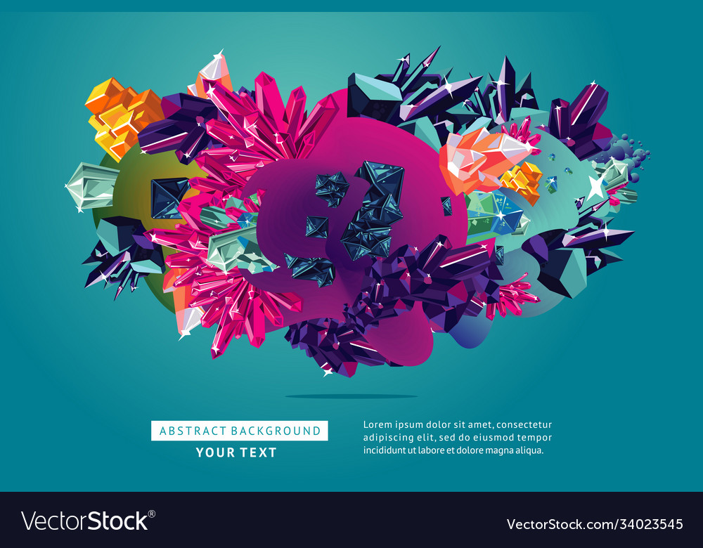 Creative trendy background abstract 3d object Vector Image