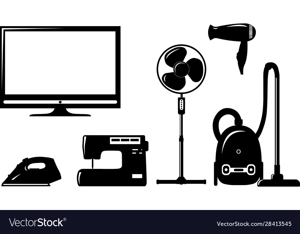 Set household appliances Royalty Free Vector Image