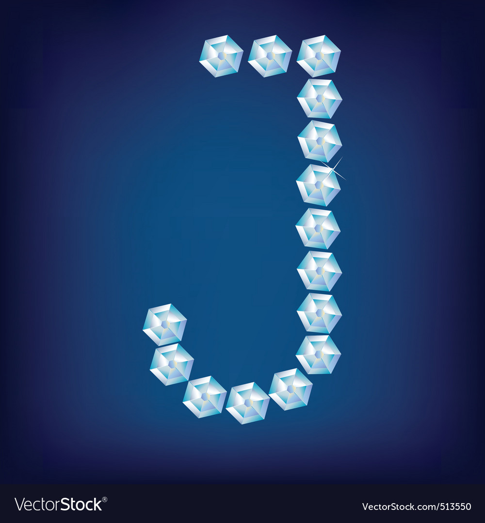 Diamond alphabet letter j