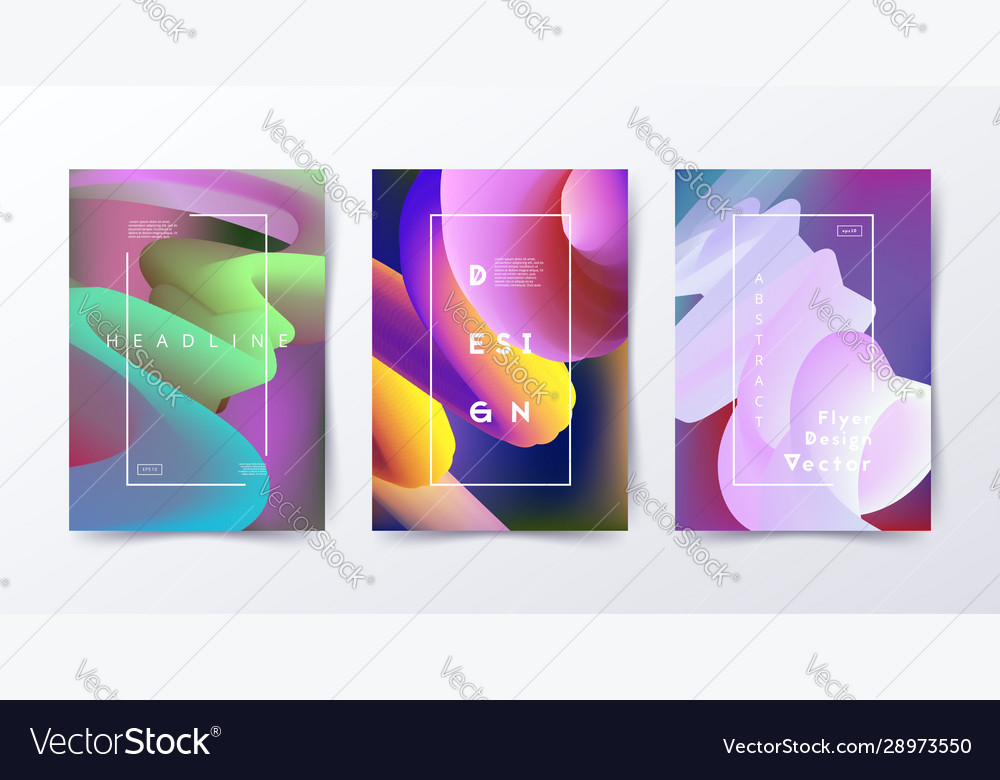 Fluid poster template modern design