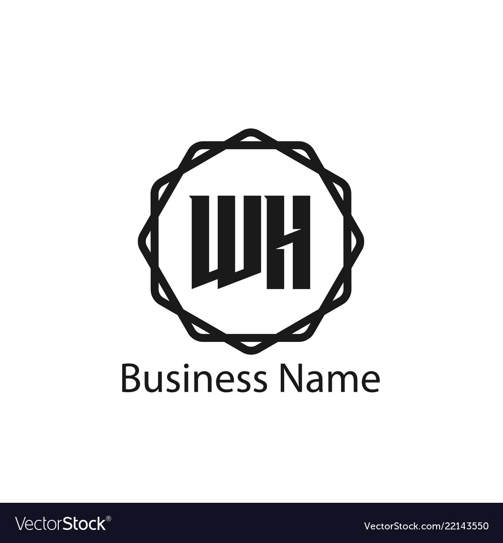 Initial letter wh logo template design