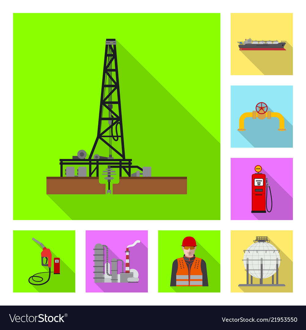 Oil and gas symbol set