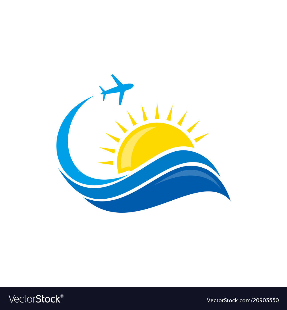 Plane flight summer Royalty Free Vector Image - VectorStock