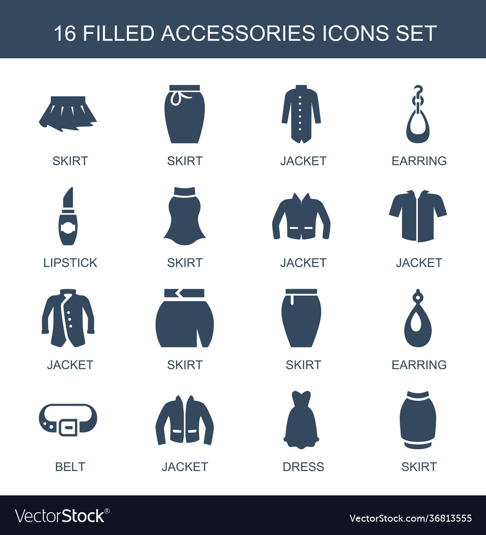 16 accessories icons