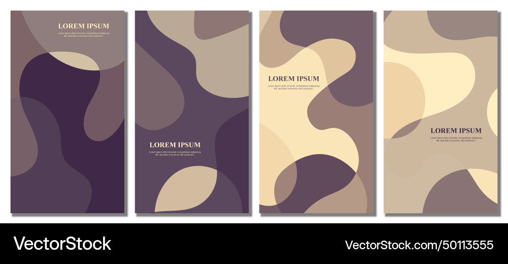 Abstract wavy set background Royalty Free Vector Image
