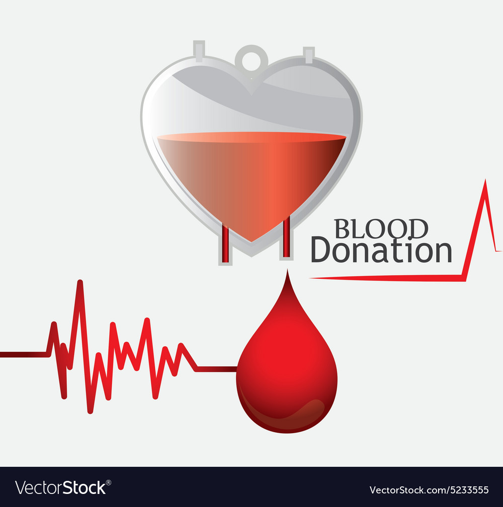 Blood donation design Royalty Free Vector Image