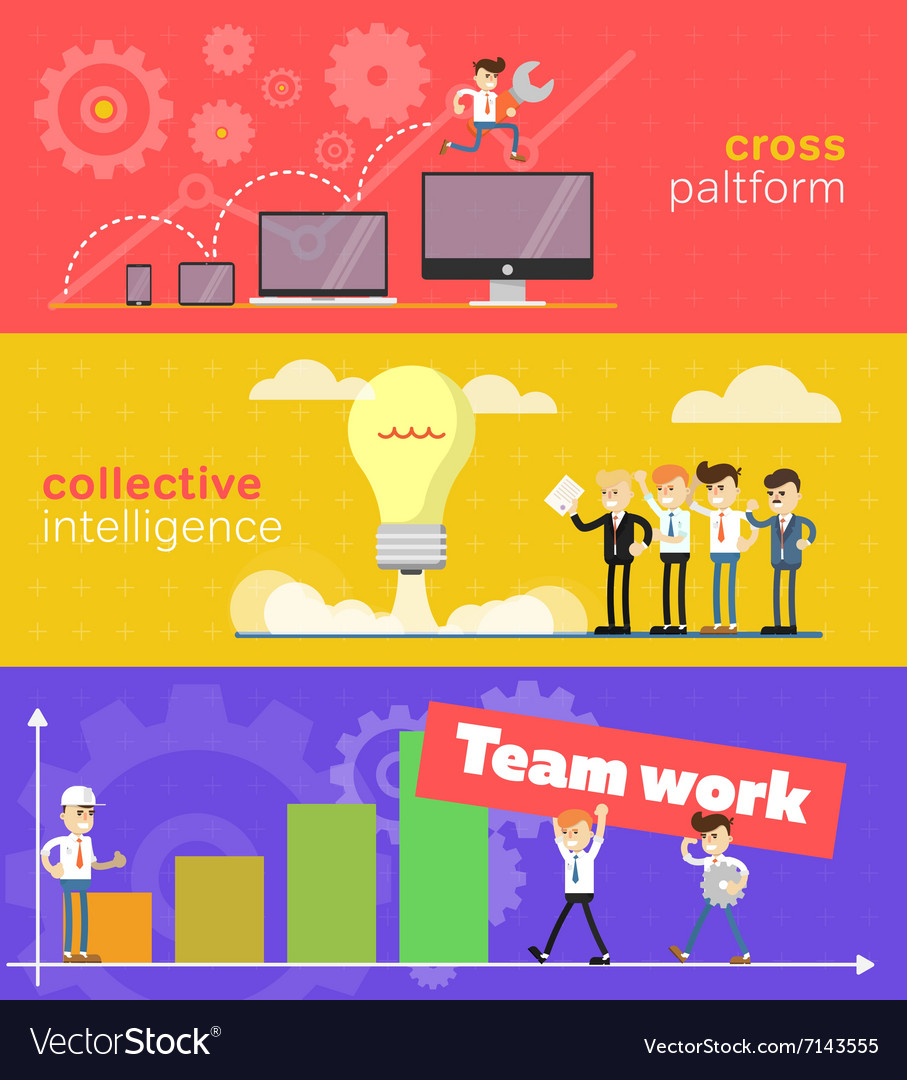 Business concept of teamwork Royalty Free Vector Image