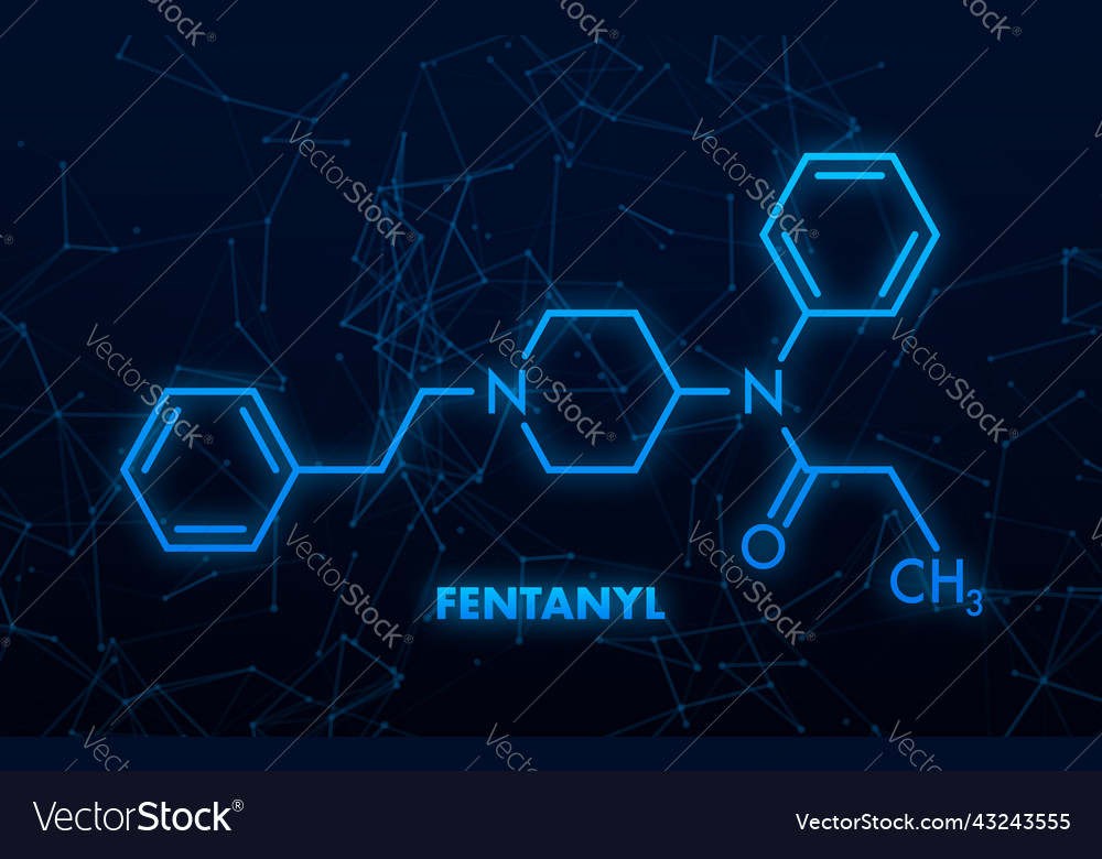 Fentanyl molecula formula drawing