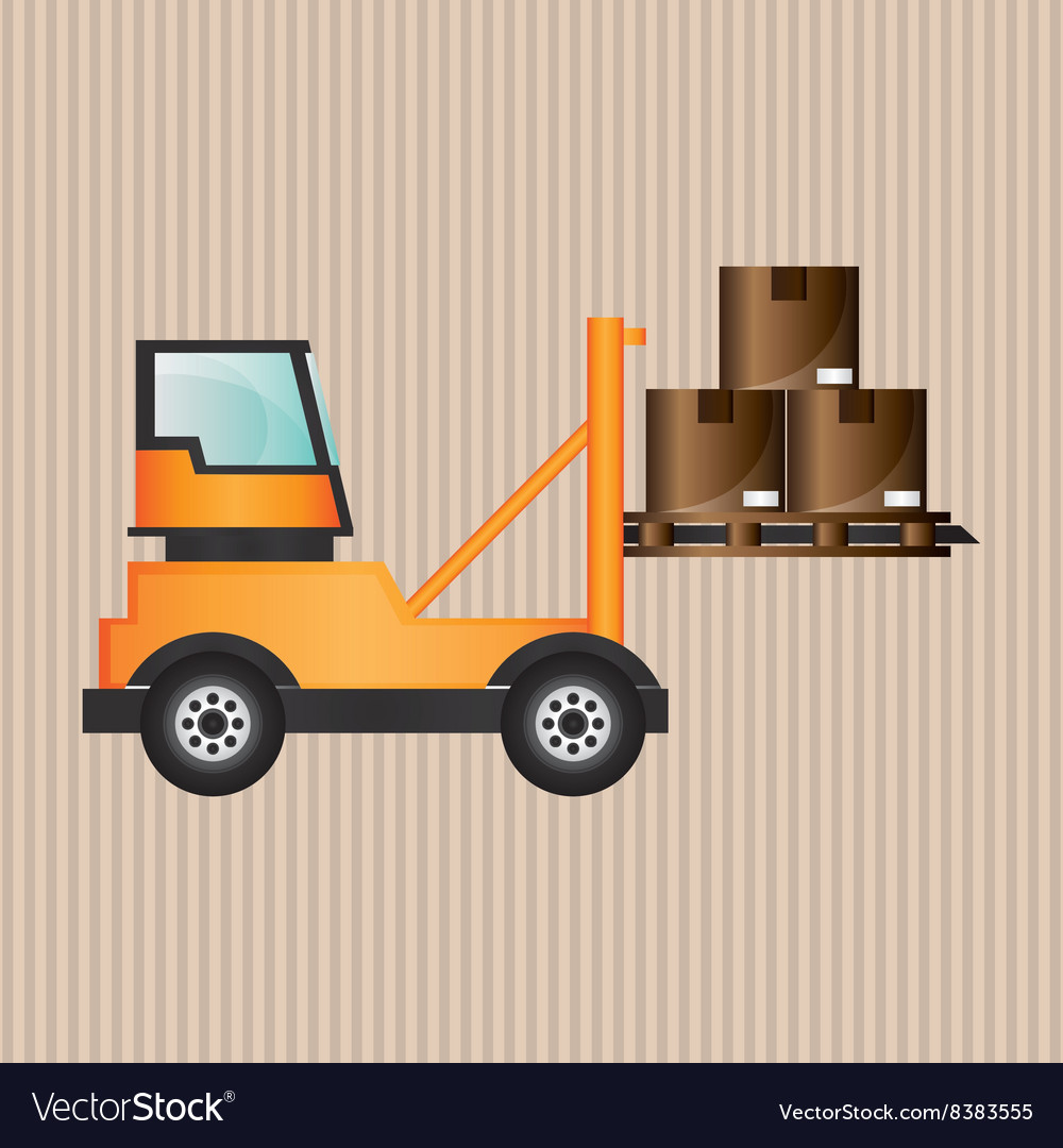 Forklift design editable graphic Royalty Free Vector Image