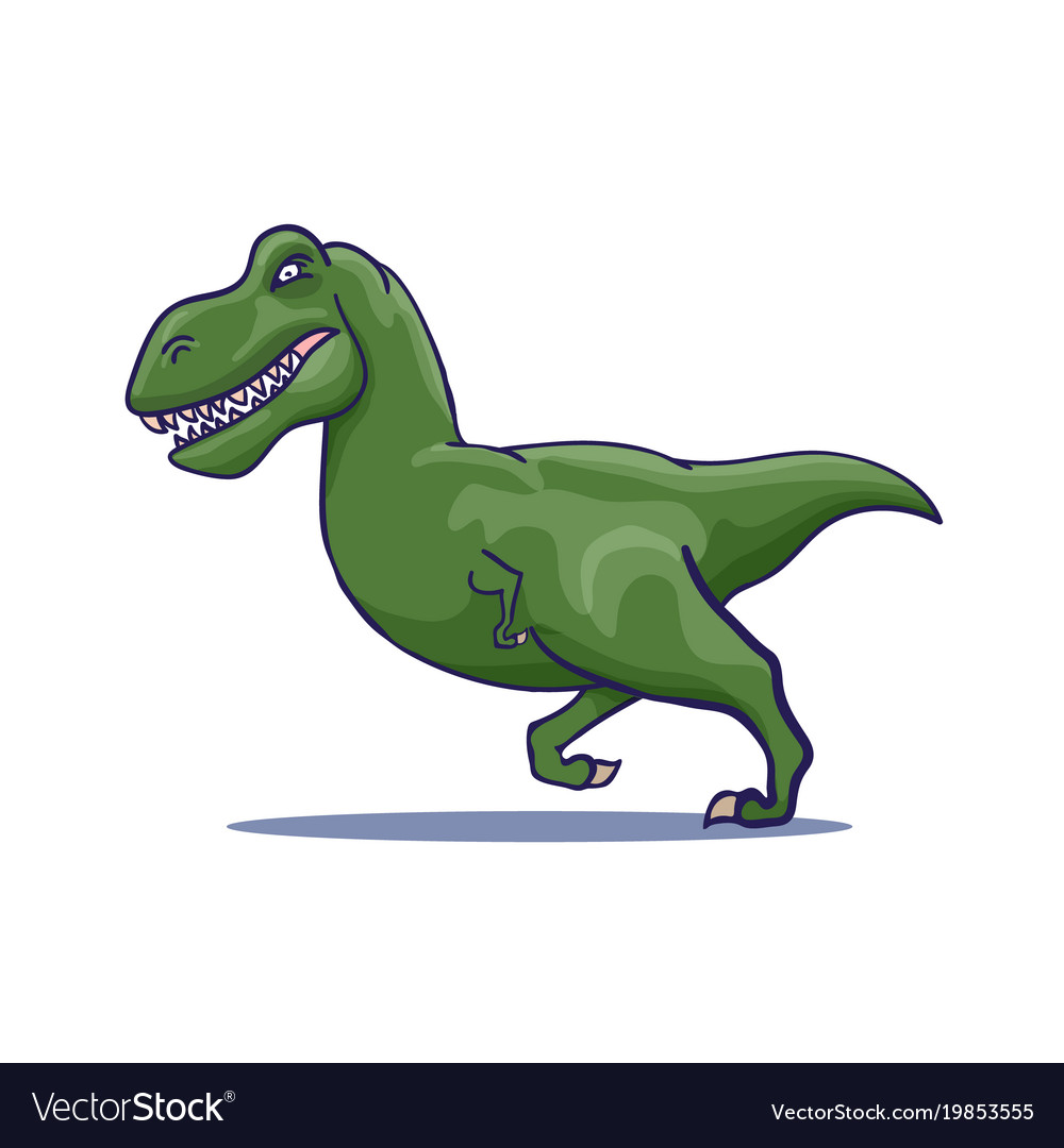 Dinosaur Running Vector Design Images, Long Tail Running Dinosaur