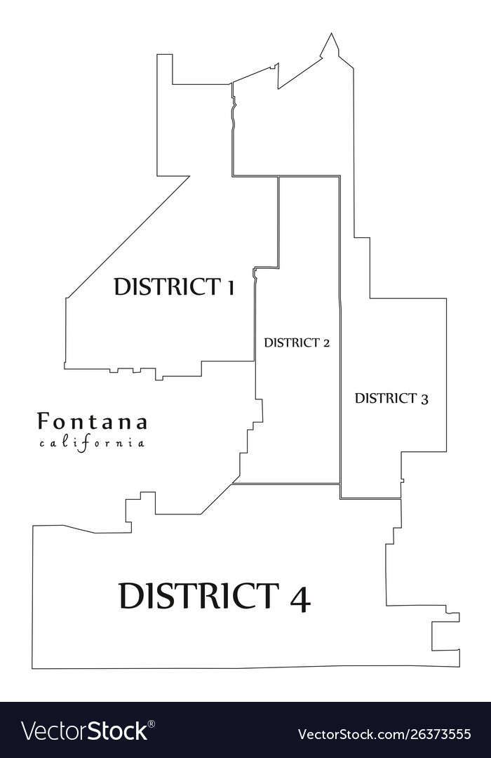 Modern city map - fontana california city Vector Image