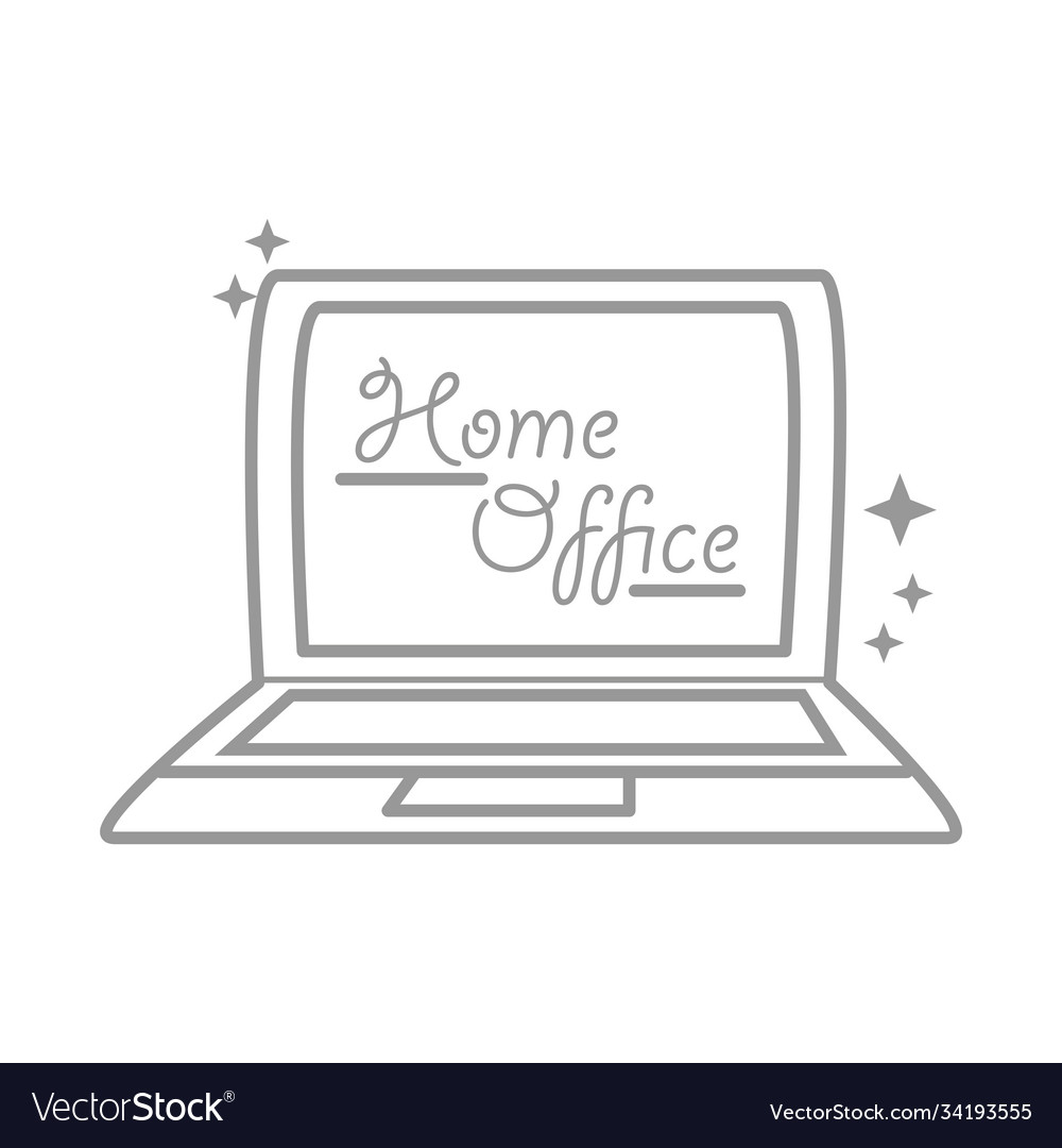 New normal work from home online office after vector image