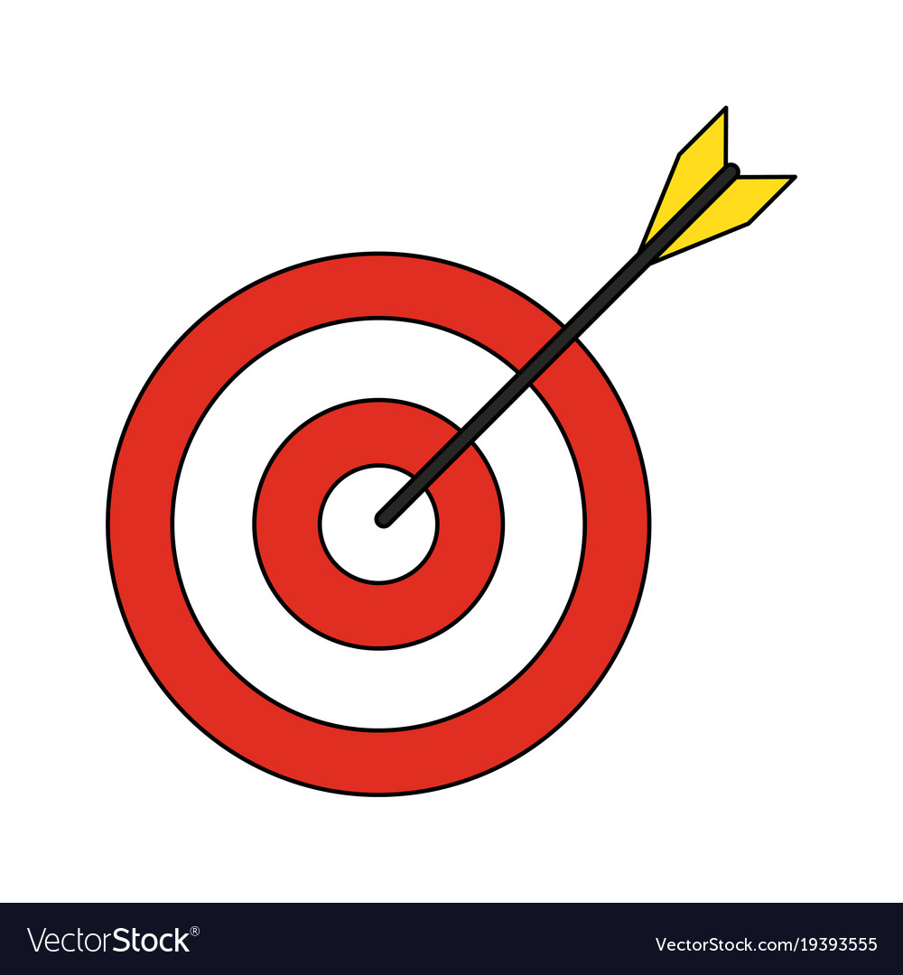 Target dartboard symbol Royalty Free Vector Image