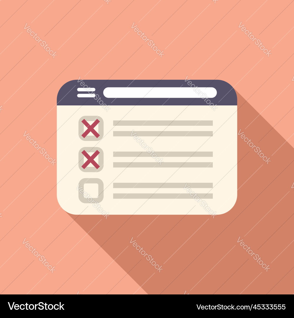 Web task schedule icon flat event time Royalty Free Vector
