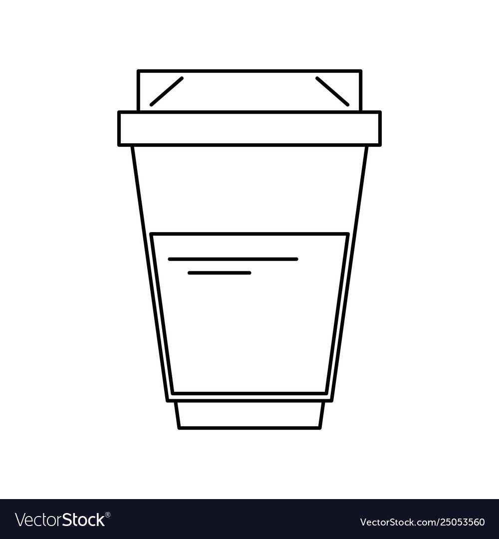 Coffee hot plastic cup coffeeshop isolated Vector Image