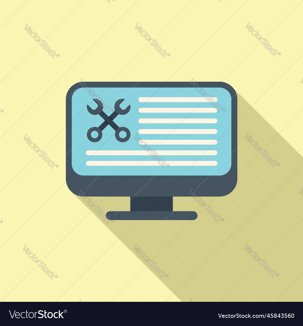 Help online document icon flat data Royalty Free Vector