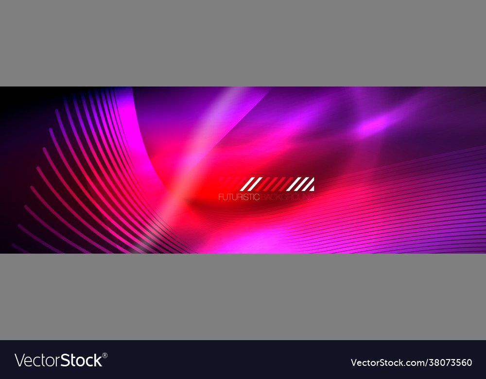 Neon dynamic beams abstract wallpaper Royalty Free Vector