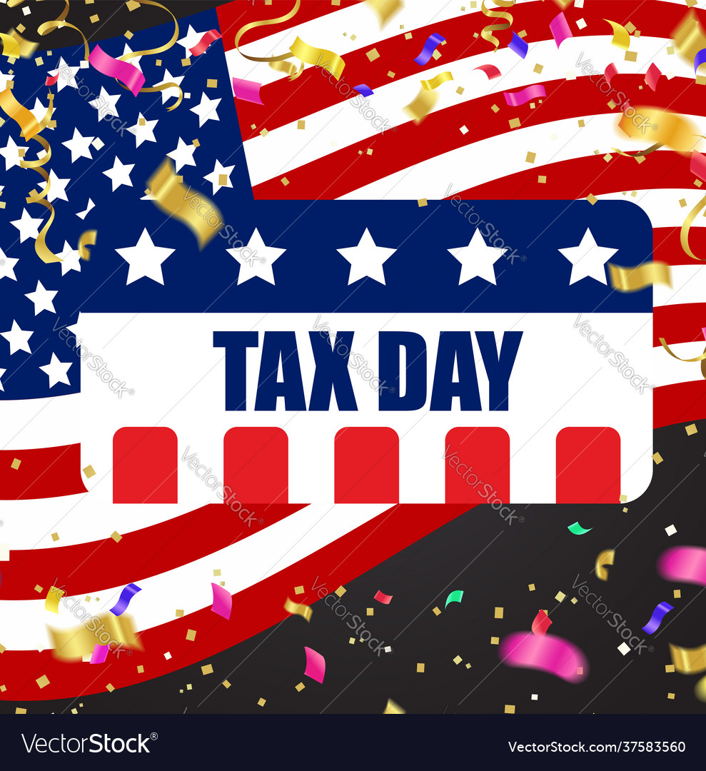 Tax day 2015 sign design Royalty Free Vector Image