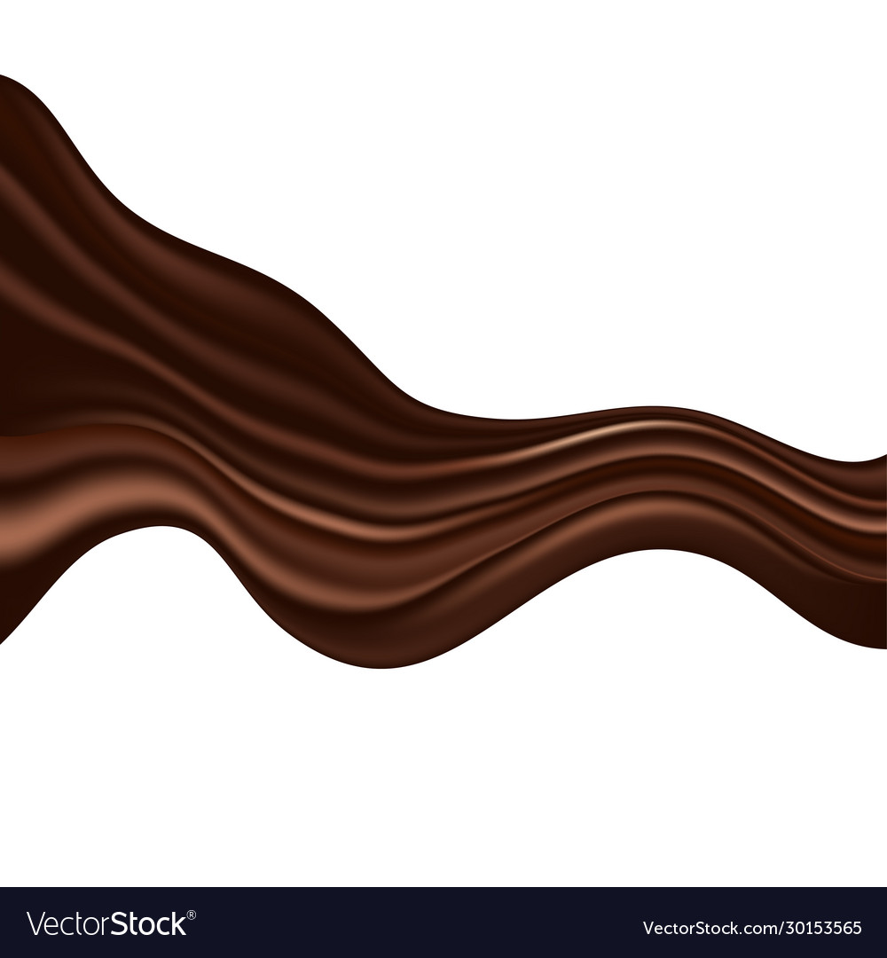 Chocolate wave swirl isolated abstract background