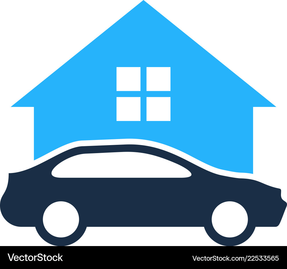 Home automotive logo icon design Royalty Free Vector Image